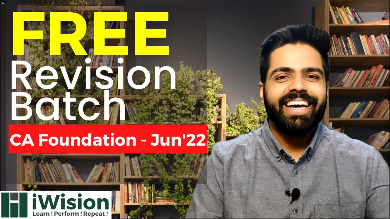 FREE Revision Batch | CA Foundation Accounts JUN 22 | CA Vipul Dhall