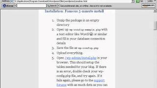 How To Upload & Install Wordpress Blog I screenshot 4