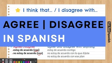 Lesson 102. Agree | Disagree in Spanish