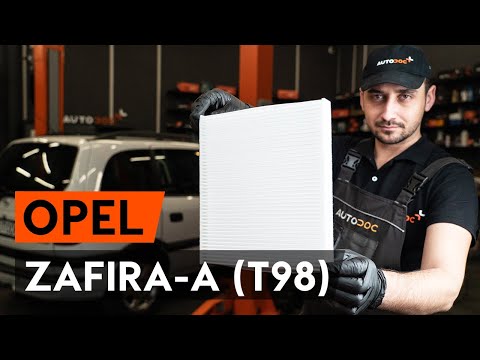 How to change pollen filter / cabin filter on OPEL ZAFIRA-A (T98) [TUTORIAL AUTODOC]