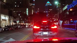 POV driving through Las Ola&#39;s street in Ft. Lauderdale Florida Feb 2024