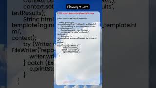 40 HTML report generation playwright Java