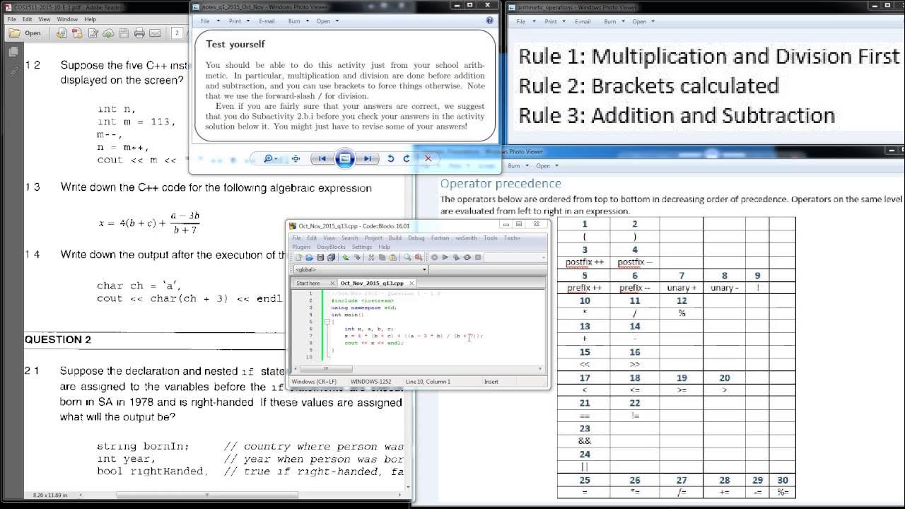 COS1511 - Oct/Nov 2015 - Question 1.3 - YouTube