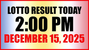Lotto Result Today 2pm Draw December 15, 2025 Swertres Ez2 PCSO
