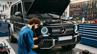 Mercedes G63 Engine Removing from car | Engine Opening Process | Mercedes Benz G63 Luxury cars #cars