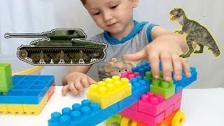 Bridge Blocks Toys Construction Vehicles Excavator, Police Cars ! BIBO TOYS_ حرب الدبابات