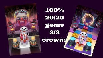 Rolling sky Level 27 and bonus level 15 (Circus and Clown park) 100% 20/20 gems and 3/3 crowns