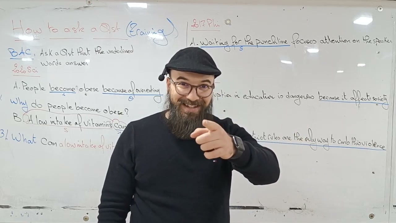 English 04 BAC 2025: how to ask a Qst BACs and exercises(جميع الشعب)