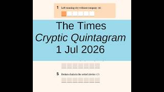 The Times Cryptic Quintagram 2608