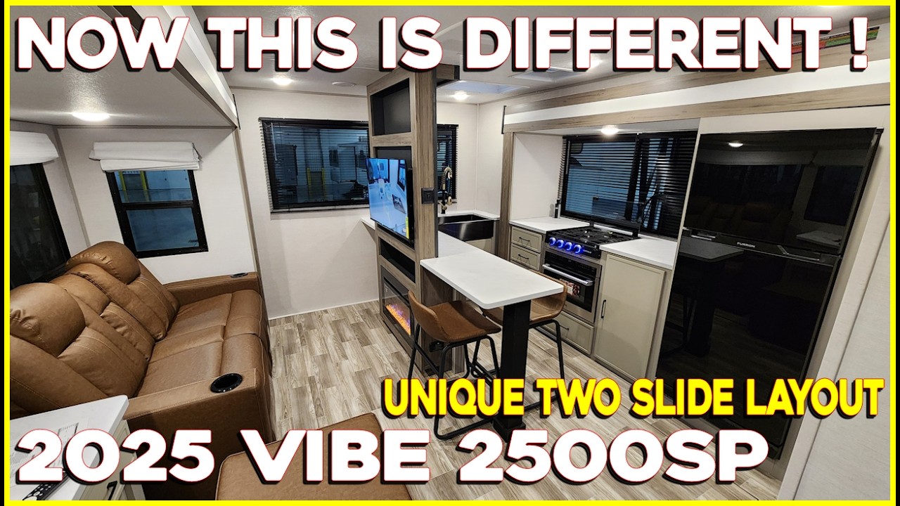 TWO SLIDES & UNDER 30'! 2025 Vibe 2500SP Couples Travel Trailer by ...