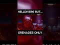 The grenades only challenge in helldivers 2