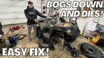 2012 Polaris Sportsman 400 HO Bogs Down And Dies! Easy Fix!