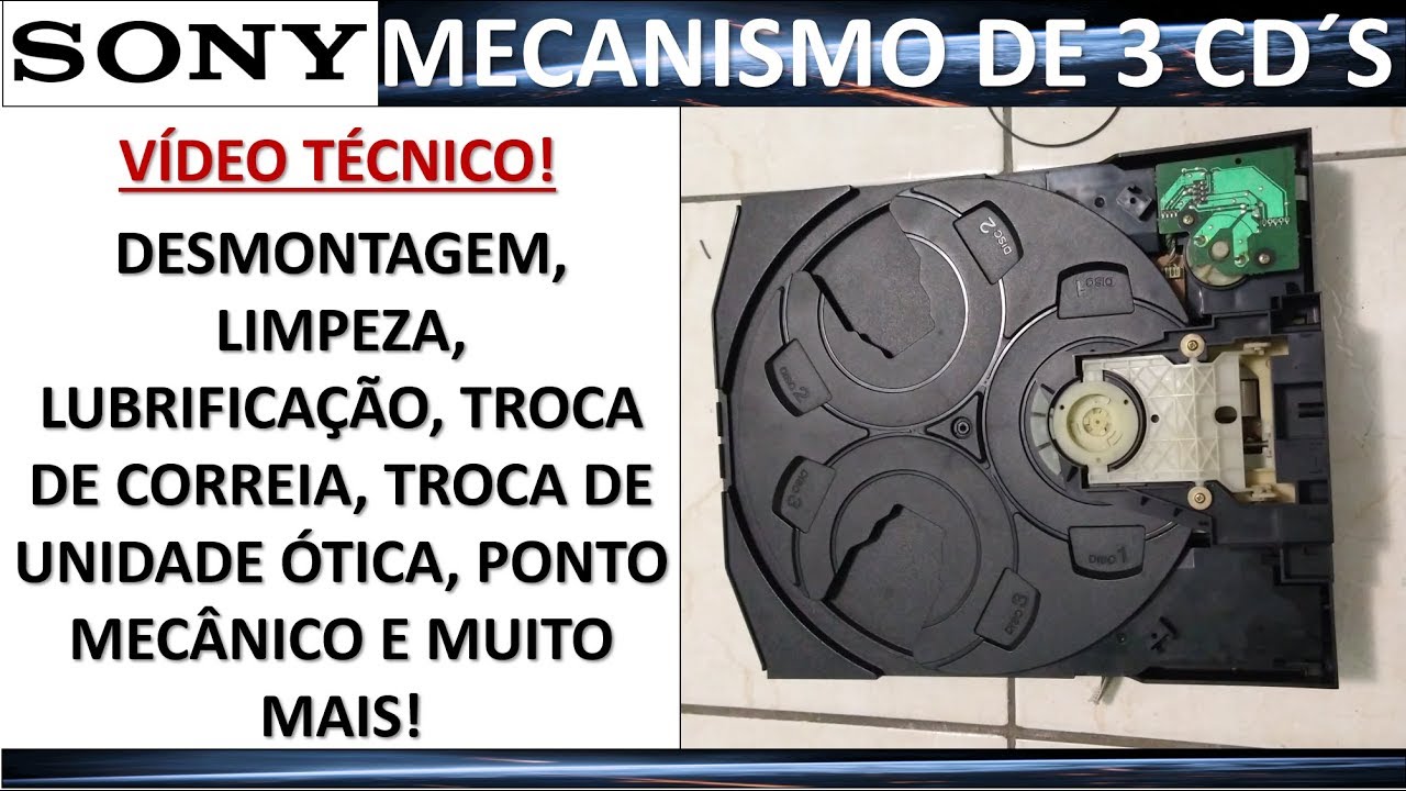 Mecanismo Sony de 3 CD´s: Ponto mecânico!