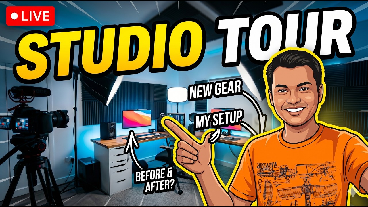 Studio Tour Setup Setting up live - Chilling live Stream - YouTube