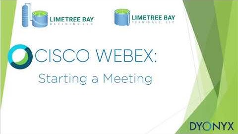 LTB CISCO WEBEX MEETINGS: Starting a Meeting