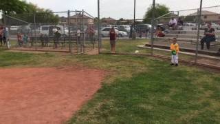 3 year old first tball game