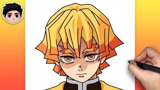 How To Draw ZENITSU AGATSUMA | Demon Slayer - Easy Step By Step For Beginners