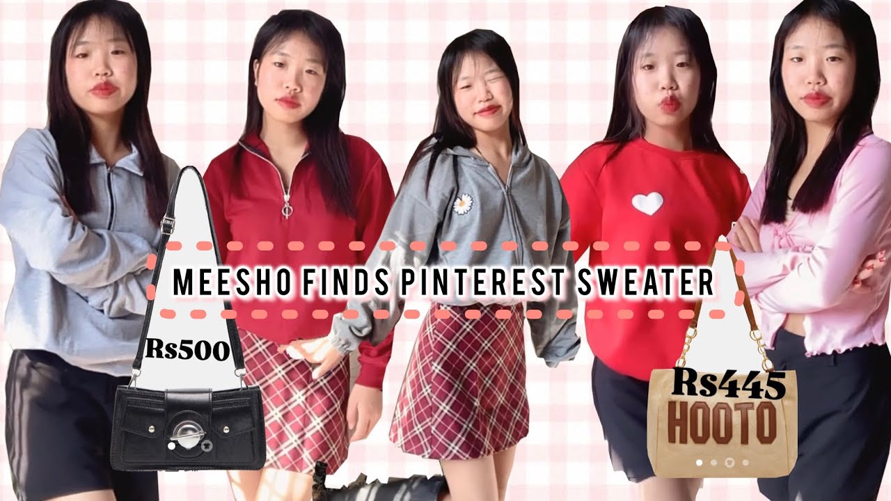Meesho finds Pinterest sweater under300|| savana bag just under500 🛍️
