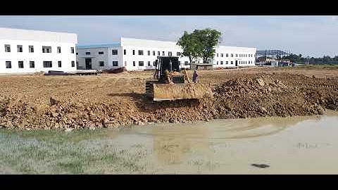 First Start Amazing PROJECT!! LANDFILL Delete Drain Sewer In Flooded Area Use D58 Dozer & 6Ton Truck