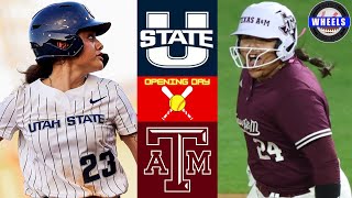 Utah State vs #7 Texas A&M Highlights | 2025 College Softball Highlights
