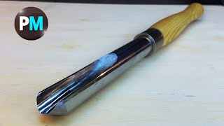 How to make a woodturning tool from an old shock absorber | Diy | Tools
