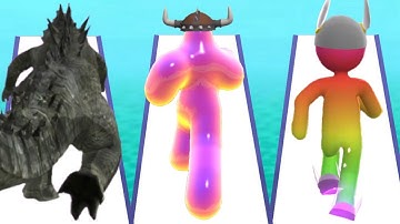 KAIJU RUN vs BLOB RUNNER 3D vs GIANT RUSH - Triple Game