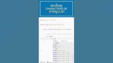 Get Interview-Ready: Reverse Character of String List in Java 8 #java #coding #interview #reels