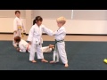 Children Learning Aikido Practicing Techniques 