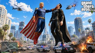 Gta 5 - Evil Superman Vs Homelander Epic Superhero Fight