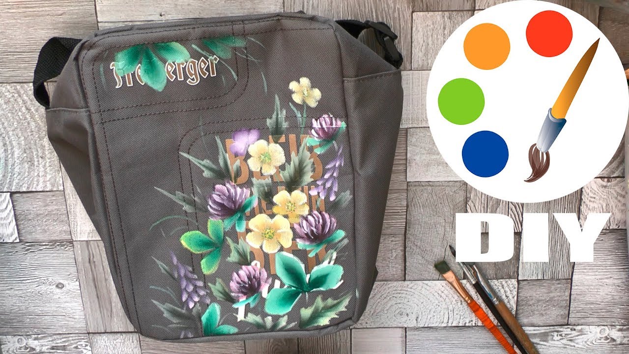 DIY, Decoration idea, Painting flowers on a bag YouTube