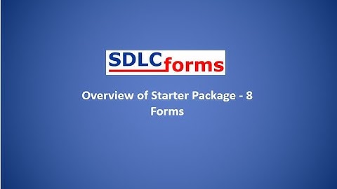 SDLCforms Waterfall Starter Package - 8 Forms