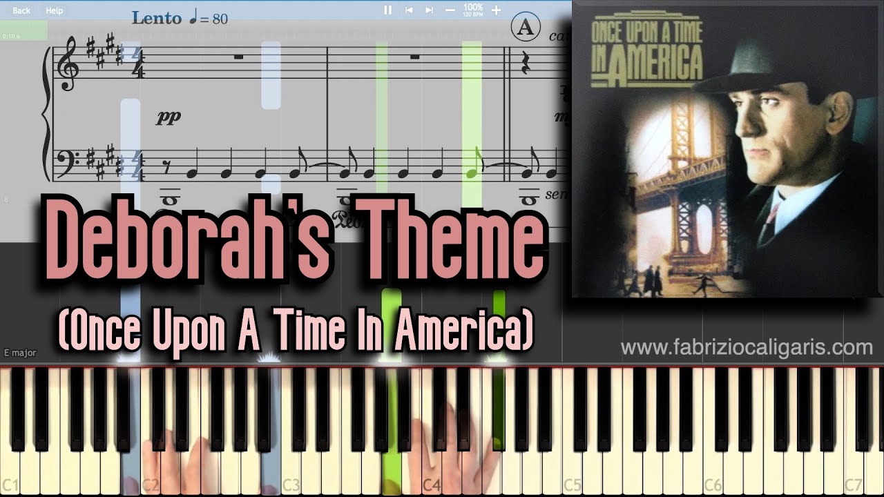 Deborah's Theme - Piano cover - sheet music in PDF - Midi
