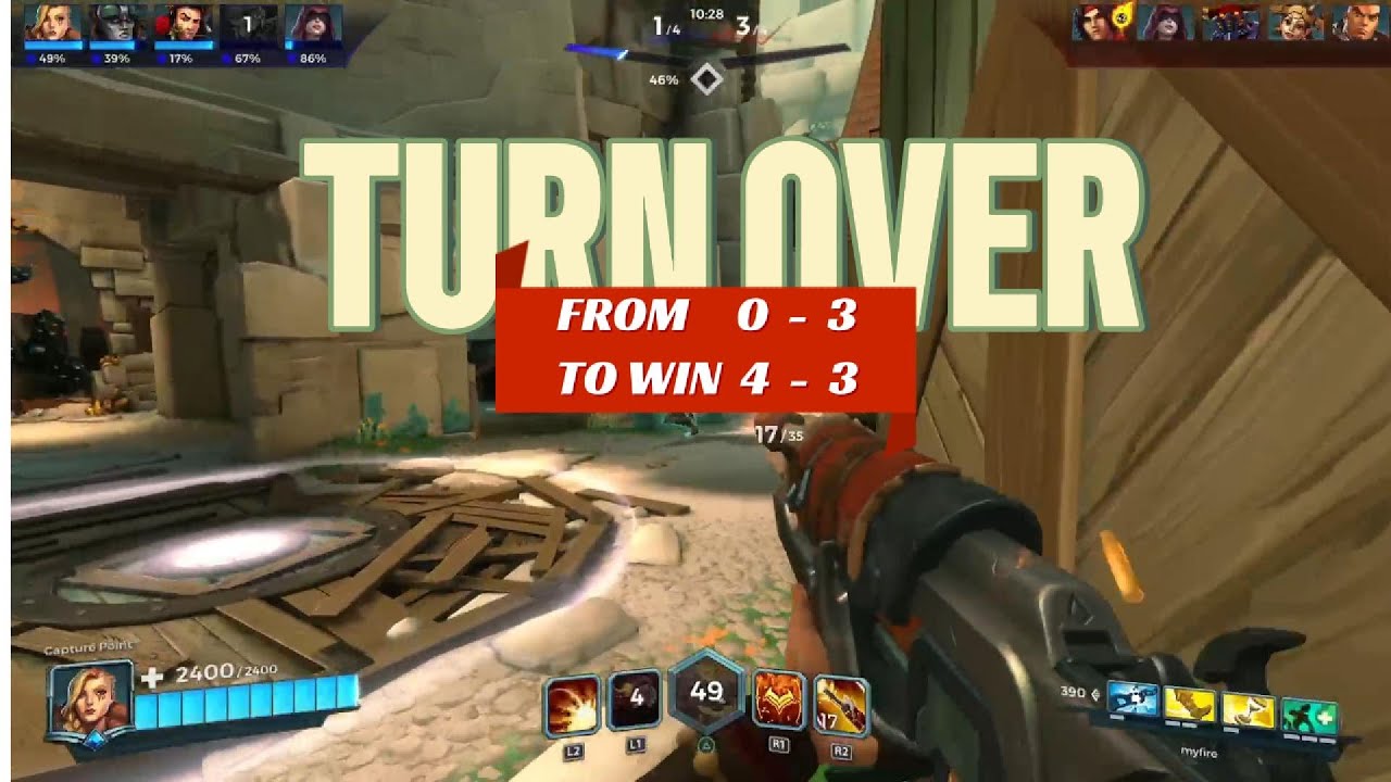 Tough Game With Turn Over From 0-3 To Win 4-3 | Better Than Rank Game | #Paladins #gaming #viral