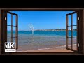 4k Egypte Beach Window view - Relaxing, Calming, Ambience, white noise