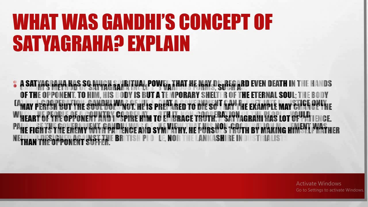 What was Gandhi’s concept of Satyagraha - YouTube