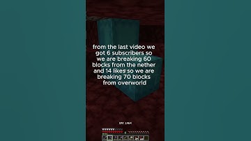 Every subscribers this video get i will destroy 10 blocks from the nether day 3 #shorts #minecraft