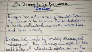 Famous Essay on My Dream is to become a Doctor | My Dream Doctor Essay in English  Profile