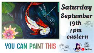 Koi Fish with Lilypad | Easy Beginning Acrylic Step by Step
