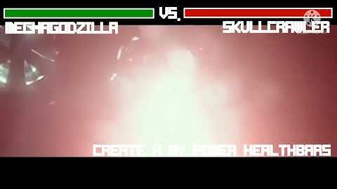 Mechagodzilla Vs. Skullcrawler with healthbars