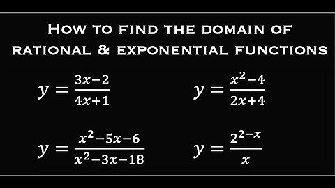 How to Find the Domain of Any Function in Interval Notation: Rational & Exponential | T2 #1-4