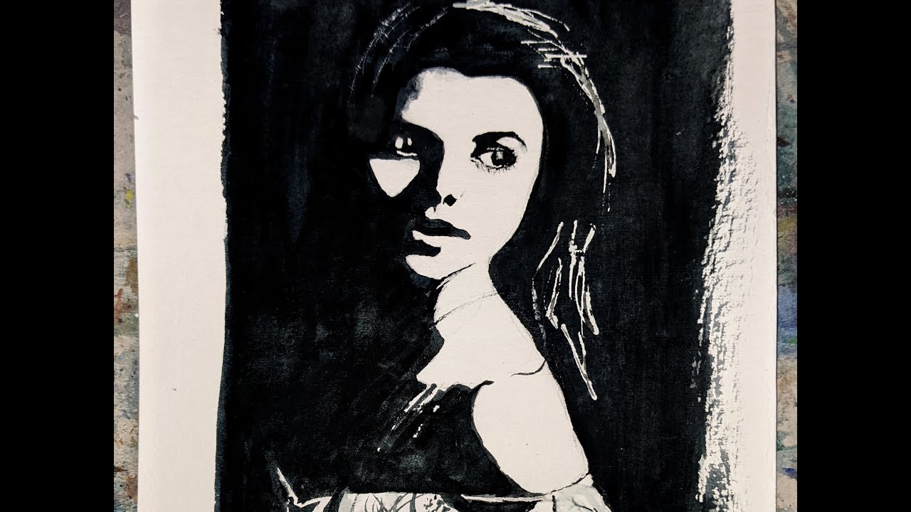 T-shirt Portrait Aquarelle George Harrison – Blanc – Homme – Neuf Avec étiquette