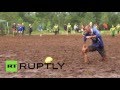 Под Петербургом прошел чемпионат по болотному футболу