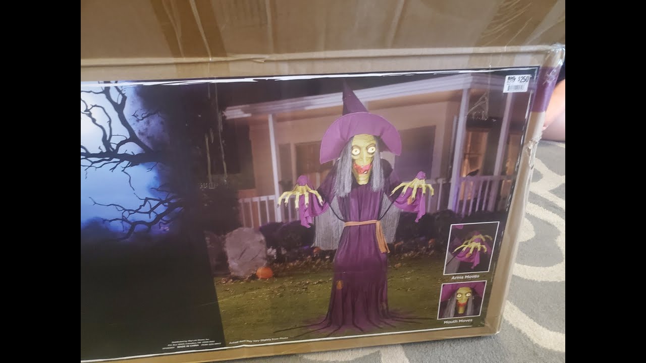 Big Lot's 2022 9-FT Led Animated Witch Unboxing 🧙‍♀️ - YouTube