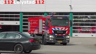 PRIO 1 Brandweer Lelystad Uitruk: Voor Vrachtwagenbrand en Gebouwbrand