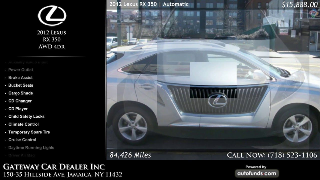 Used 2012 Lexus RX 350 | Gateway Car Dealer Inc, Jamaica, NY - SOLD