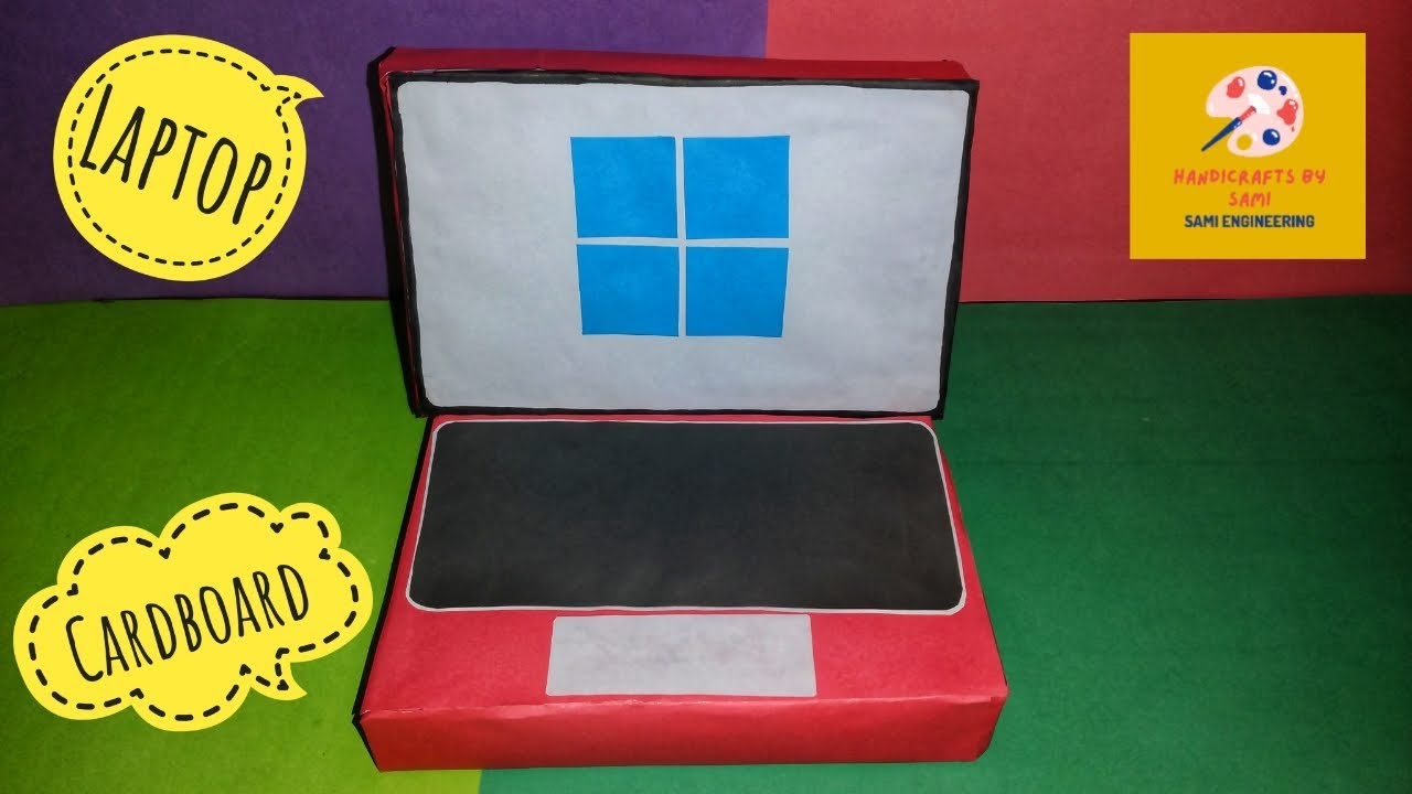 How to Make Laptop From Cardboard | Mini Laptop From Cardboard | Handicrafts By Sami🔴