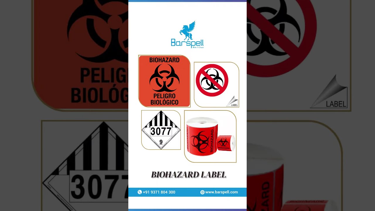 Biohazard Labels for Safety & Compliance | Barspell Technologies India Private Limited