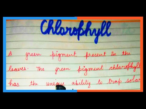 Definition of Chlorophyll | what is Chlorophyll