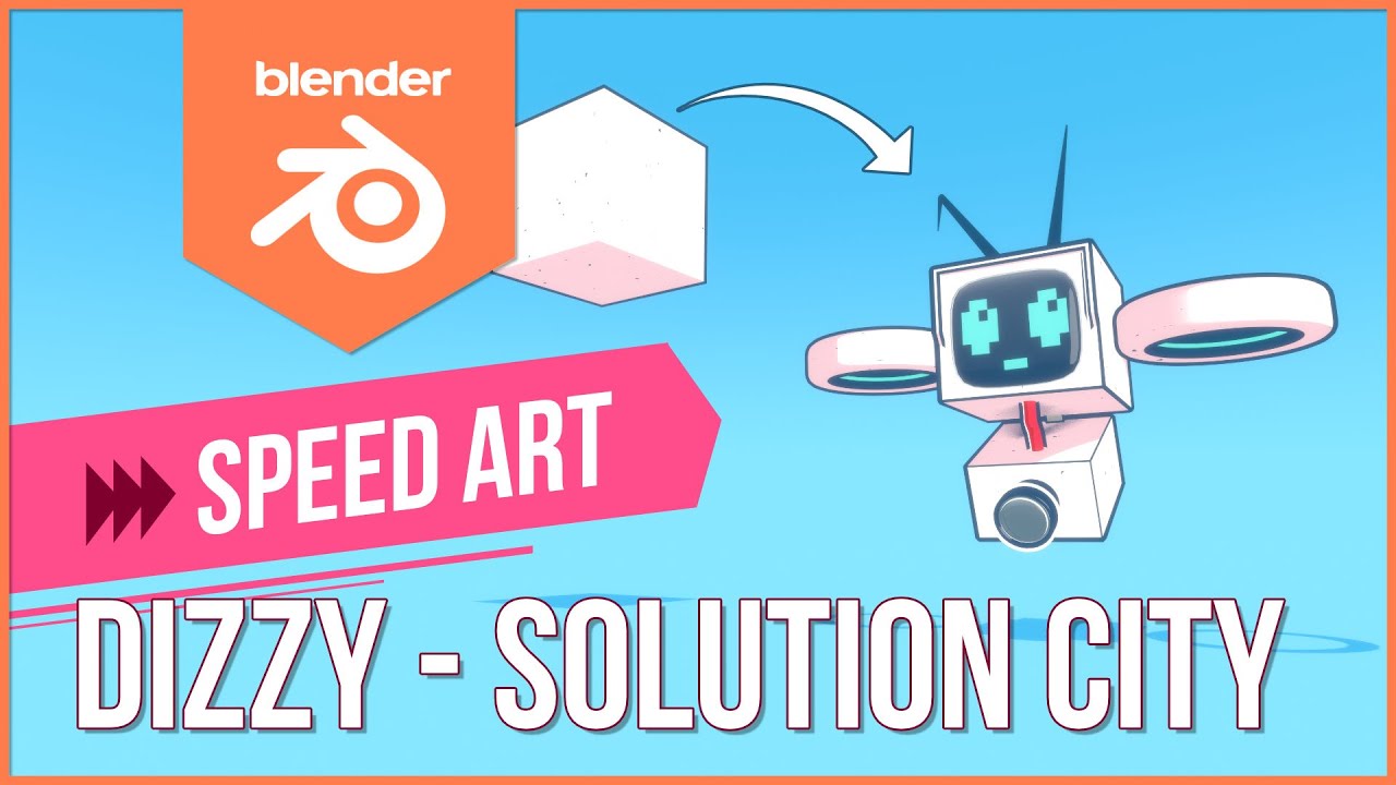 Dizzy (Solution City) - Speed Art - Blender | Music: Haezer "Black Water"