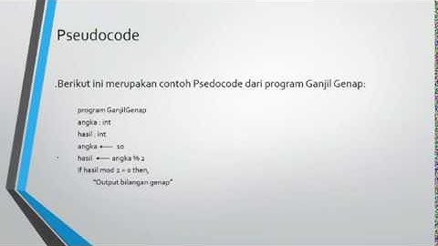 Cara Membuat Flowchart dan Pseudocode Algoritma Pemrograman